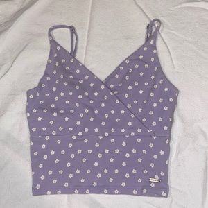 hollister lavender flower top - JM